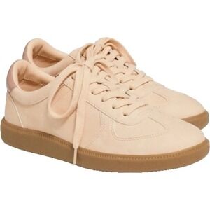 J. Crew Lace Up Sneakers Tan Suede Gum Sole Women's Size 8.5 NWT Flaw‎ $108